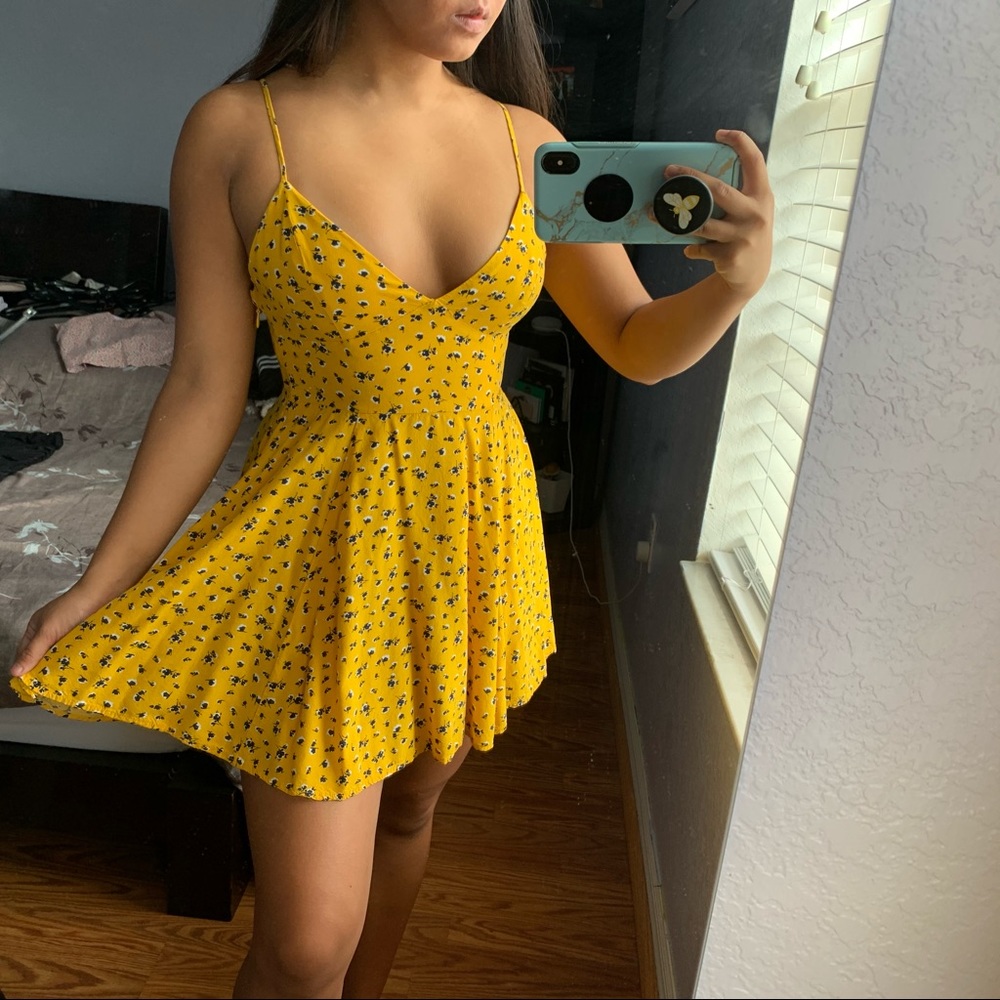 Yellow flower dress